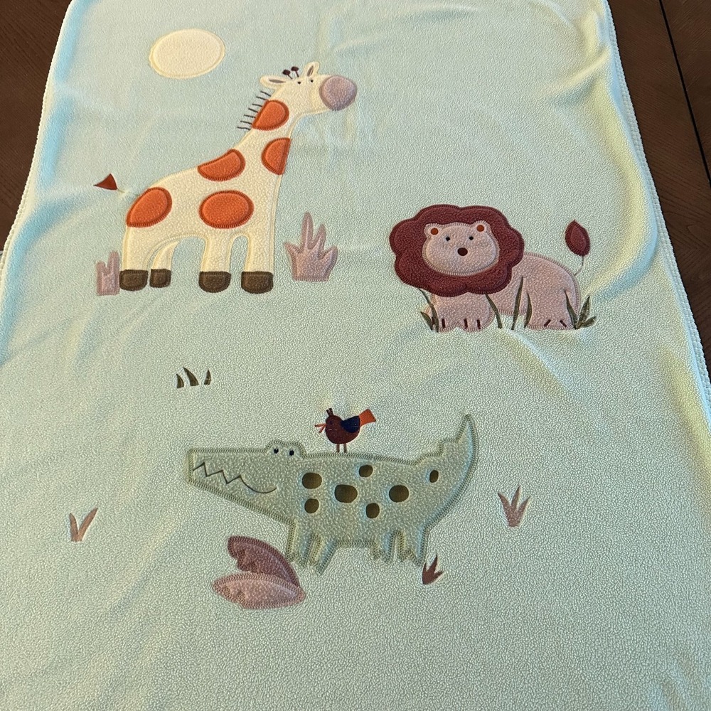 CIRCO Safari Jungle‎ Zoo Fleece Baby Crib Blanket Comforter 40'' x 30''